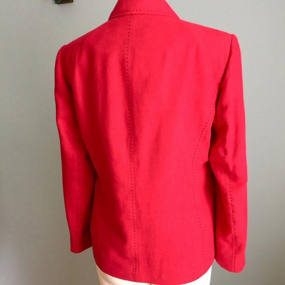 Clearance! Alfred Dunner Red Ultrasuede Blazer - Picture 6 of 9